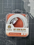 ACRYLIC USB TO IPHONE CABLE (6FT ) , 6Pack