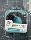 (6FT) ACRYLIC USB TO TYPE-C CABLE 6 Pack