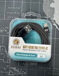 (6FT) ACRYLIC USB TO TYPE-C CABLE 6 Pack