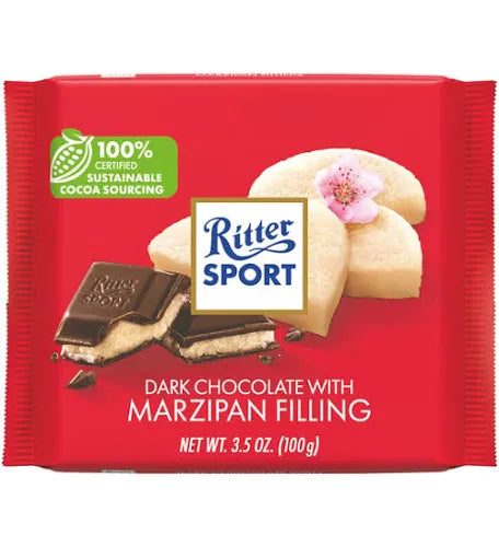 Ritter sport Dark Chocolate with Marzipan (12pack)