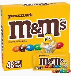M&M's Peanut Chocolate Candy Bulk Pack, Bulk Box, 48 ct.